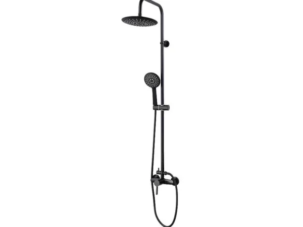 Cheap Douchekolom Aita Van Mat Zwart Roestvrij Staal - 127 Cm Douchekolom