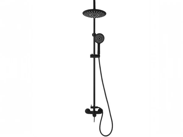 Cheap Douchekolom Aita Van Mat Zwart Roestvrij Staal - 127 Cm Douchekolom