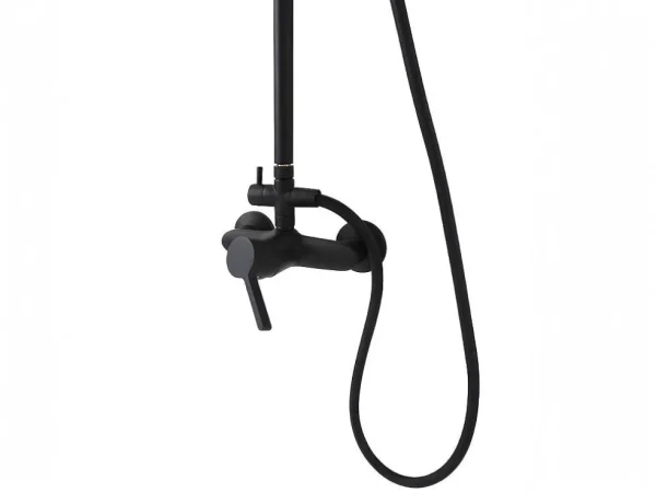 Cheap Douchekolom Aita Van Mat Zwart Roestvrij Staal - 127 Cm Douchekolom
