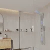 Discount Douchekolom Felicita Met Thermostaatkraan, Balneotherapie En Led-Verlichting - 20*165 Cm Douchekolom