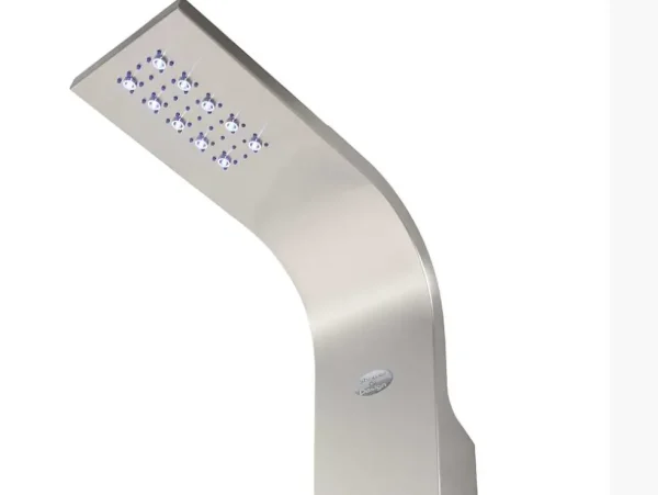 Discount Douchekolom Felicita Met Thermostaatkraan, Balneotherapie En Led-Verlichting - 20*165 Cm Douchekolom