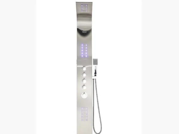 Discount Douchekolom Felicita Met Thermostaatkraan, Balneotherapie En Led-Verlichting - 20*165 Cm Douchekolom