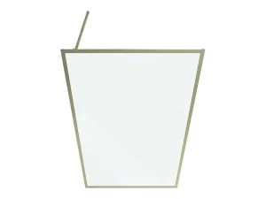 Cheap Douchewand Voor Inloopdouche 120 X 200 Cm Goudkleurig Gehard Glas Amberi Douchewand