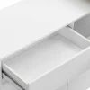 Store Draaibaar Barmeubel Eldir- 2 Deuren, 1 Lade En 1 Nis - Mdf - Witgelakt & Eiken Barmeubel