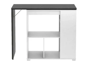 Clearance Draaibaar Barmeubel Saturne - Wit En Beton Barmeubel
