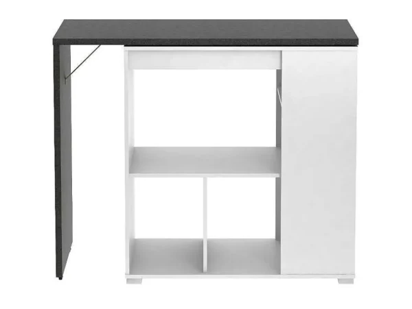 Clearance Draaibaar Barmeubel Saturne - Wit En Beton Barmeubel