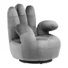New Draaibare Fauteuil Hand Catchy Van Fluweel - Antraciet Handstoel