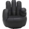 Clearance Draaiende Fauteuil Catchy Van Kunstleer - Zwart Handstoel
