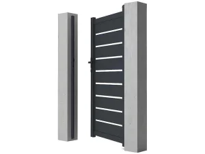 Shop Draaihekje Van Aluminium - Antraciet - L100Xh176 Cm - Primo Hekjes & Poorten