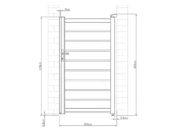 Shop Draaihekje Van Aluminium - Antraciet - L100Xh176 Cm - Primo Hekjes & Poorten