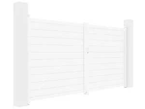 Cheap Draaipoort Van Aluminium B355 X H181 Cm Wit - Nazario Hekjes & Poorten