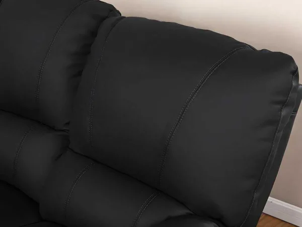 Cheap Driezits- En Tweezits Relaxbank Van Leer Marcis - Zwart - Elektrisch Bankstel 3+2
