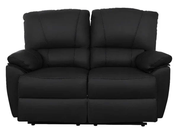Cheap Driezits- En Tweezits Relaxbank Van Leer Marcis - Zwart - Elektrisch Bankstel 3+2