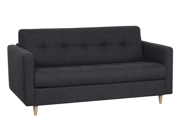 Hot Driezits Express Bedbank Van Stof Ganoa - Antraciet Slaapbank Met Matras