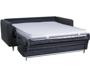 Hot Driezits Express Bedbank Van Stof Ganoa - Antraciet Slaapbank Met Matras