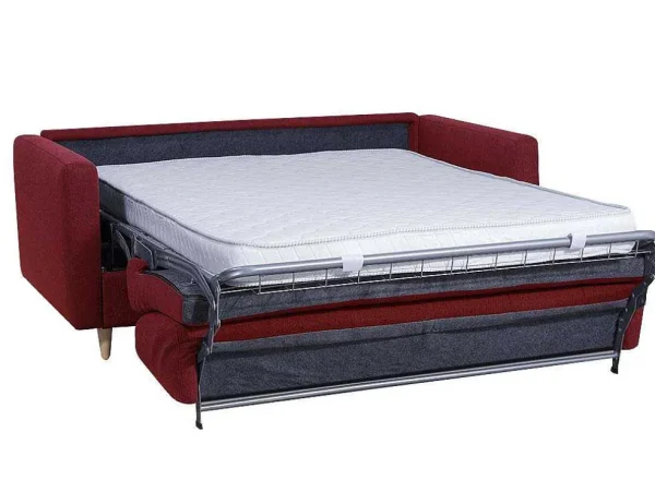 Hot Driezits Express Bedbank Van Stof Ganoa - Antraciet Slaapbank Met Matras