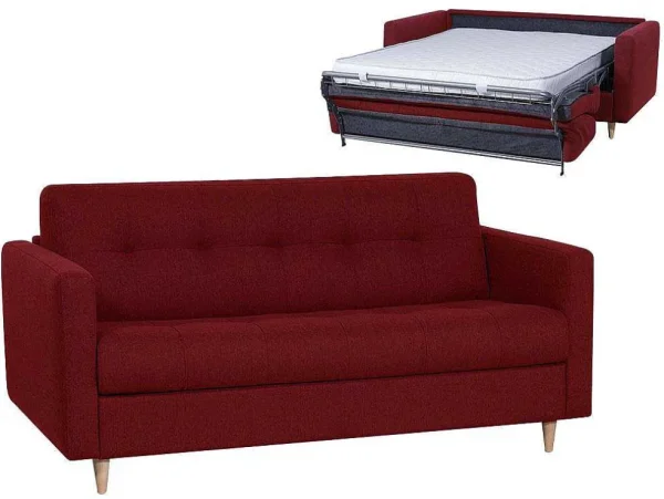 Hot Driezits Express Bedbank Van Stof Ganoa - Antraciet Slaapbank Met Matras