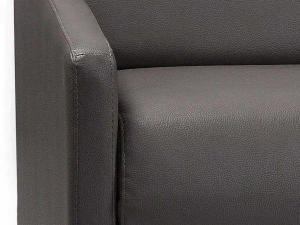 Fashion Driezits Express-Bedbank Van Kunstleer Calife - Grijs - Slaapafmeting 140 Cm Speciale Modellen Zitbanken & Fauteuils