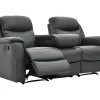 Cheap Driezits Relaxbank Evasion Van Leer - Grijs Relaxbanken Met Manuele Relaxfunctie