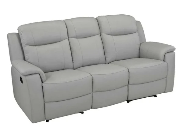 Hot Driezits Relaxbank Evasion Van Leer - Licht Grijs Relaxbanken Met Manuele Relaxfunctie