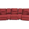 Flash Sale Driezits Relaxbank Van Leer Aroma - Rood Relaxbanken Met Manuele Relaxfunctie