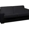 Sale Driezits Slaapbank 100% Buffelleer Delectea Ii - Zwart Slaapbank Met Matras