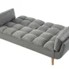 Outlet Driezits Slaapbank Van Stof Loeline - Gechineerd Grijs Scandinavisch
