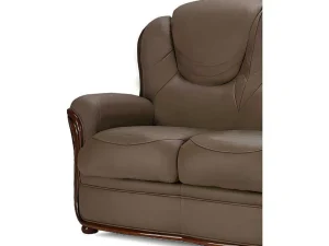 Best Driezitsbank 100% Buffelleer Adelaide - Zwart Leren Zitbank