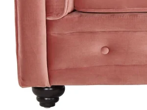 Cheap Driezitsbank Chesterfield - Fluweel - Pastel Roze Zitbank