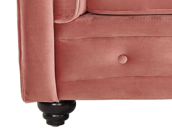 Cheap Driezitsbank Chesterfield - Fluweel - Pastel Roze Zitbank