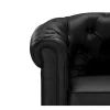 Best Driezitsbank En 2 Fauteuils Chesterfield Van Kunstleer - Wit Set Zitbank + Fauteuil