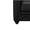 Store Driezitsbank En Fauteuil Chesterfield Van Kunstleer - Wit Set Zitbank + Fauteuil