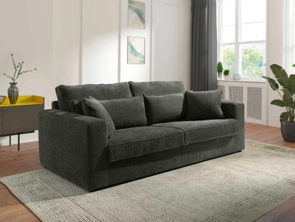 Flash Sale Driezitsbank In Grijze Teddy Stof - Mondovi Speciale Modellen Zitbanken & Fauteuils