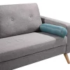 Clearance Driezitsbank Tatum Van Stof - Grijs Scandinavisch