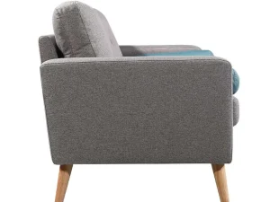 Clearance Driezitsbank Tatum Van Stof - Grijs Scandinavisch