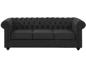 Best Driezitsbank Van Buffelleer Chesterfield - Zwart Chesterfield Zitbank