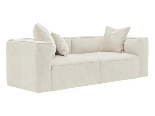 Discount Driezitsbank Van Cremekleurige Stof Acace Designer Zitbank