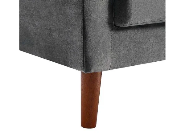 Online Driezits-Chesterfield-Bank Van Antracietkleurig Velours Arsene Chesterfield Zitbank