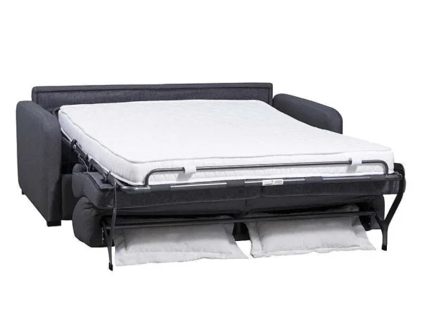 Store Driezits-Expressbedbank Van Stof Tomaka - Antraciet 2En 3-Zitsbank