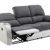 Cheap Driezits-Relaxbank Van Microvezel En Grijs En Wit Kunstleer Brody Zitbank