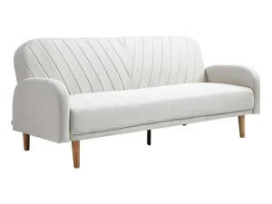 Outlet Driezitsslaapbank Van Cremekleurige Stof Venafra Scandinavisch