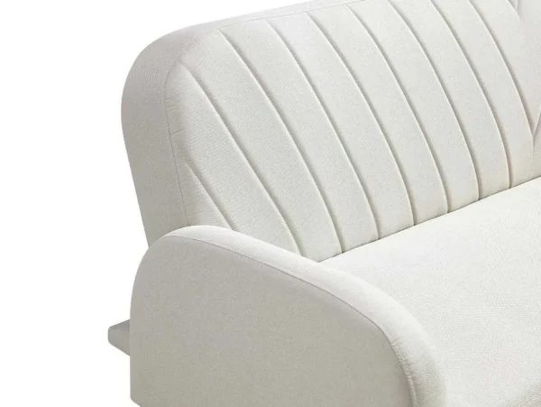 Outlet Driezitsslaapbank Van Cremekleurige Stof Venafra Scandinavisch