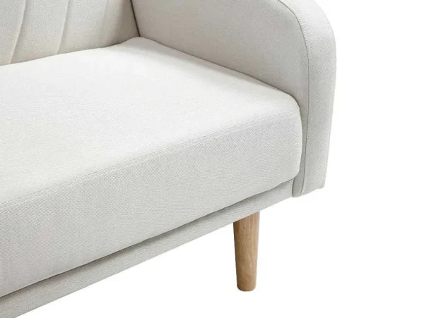 Outlet Driezitsslaapbank Van Cremekleurige Stof Venafra Scandinavisch