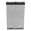 Clearance Dubbele Pedaalemmer 60 L - Zilver Keukenaccessoire En -Opbergruimte