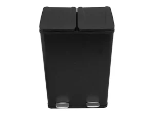 Cheap Dubbele Pedaalemmer 60 L - Zwart Keukenaccessoire En -Opbergruimte