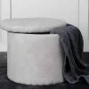 Best Dunken Poef, Hocker Met Opbergruimte O51Cm Teddystof Bruin. Poef