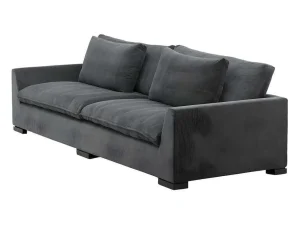 Best Sale Durham Bank 3 Persoons Fluweel Donkergrijs. Modulair