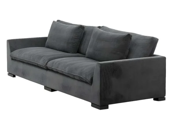 Best Sale Durham Bank 3 Persoons Fluweel Donkergrijs. Modulair