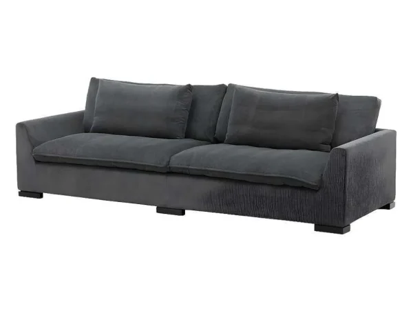 Best Sale Durham Bank 3 Persoons Fluweel Donkergrijs. Modulair