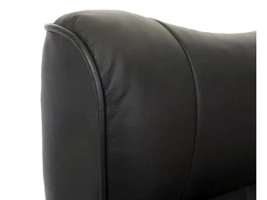 Fashion Edmonton Fauteuil Met Kruk, Zwart, Honingkleurig Fauteuil Leer